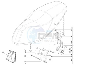 Typhoon 50 4t 4v e2 (USA) USA drawing Saddle seats - Tool roll