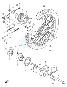 TU250X (E2) drawing REAR WHEEL