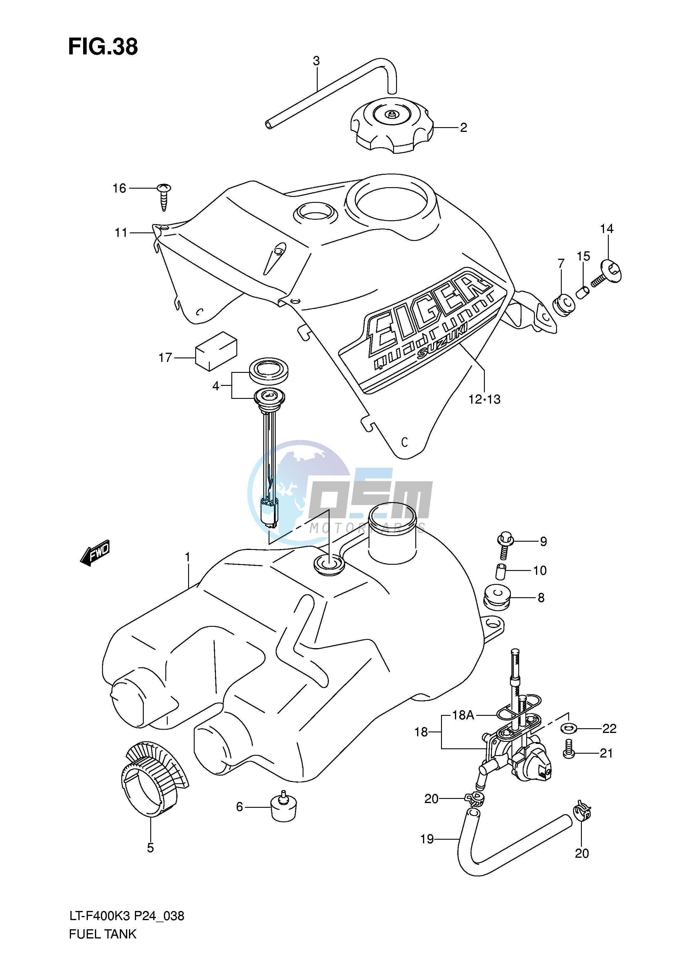 FUEL TANK (MODEL K3)