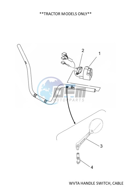 WVTA HANDLE SWITCH, CABLE