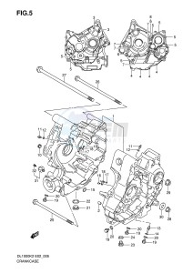 DL1000 (E2) V-Strom drawing CRANKCASE (MODEL K2 K3 K4 K5)