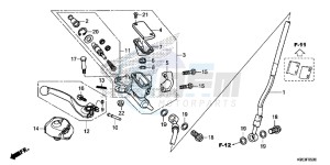 CRF250R Europe Direct - (ED) drawing FRONT BRAKE MASTER CYLINDER