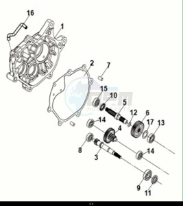 JET 14 125 LC ABS (XC12WX-EU) (E5) (M1) drawing MISSION CASE-DRIVE SHAFT