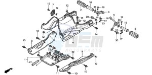 NES125 drawing FLOOR PANEL/PILLION STEP