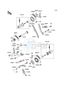 KVF650 4x4 KVF650-D1 EU GB drawing Camshaft(s)/Tensioner