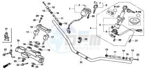 XL1000V VARADERO drawing HANDLE PIPE/TOP BRIDGE