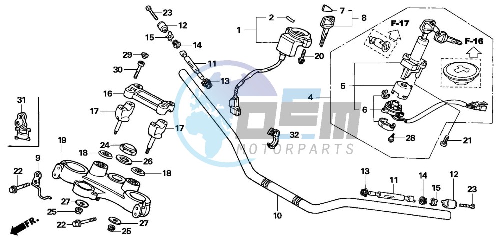 HANDLE PIPE/TOP BRIDGE