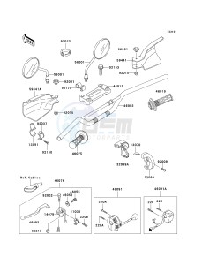 KLX 250 H [KLX250S] (H6F-H7F) H7F drawing HANDLEBAR