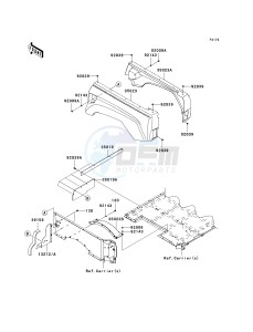 KRF 750 J [TERYX 750 FI 4X4 LE] (J9FA) J9FA drawing REAR FENDER-- S- -