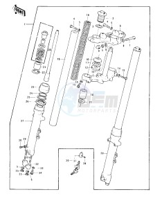 KZ 900 B [LTD] (B1) [LTD] drawing FRONT FORK