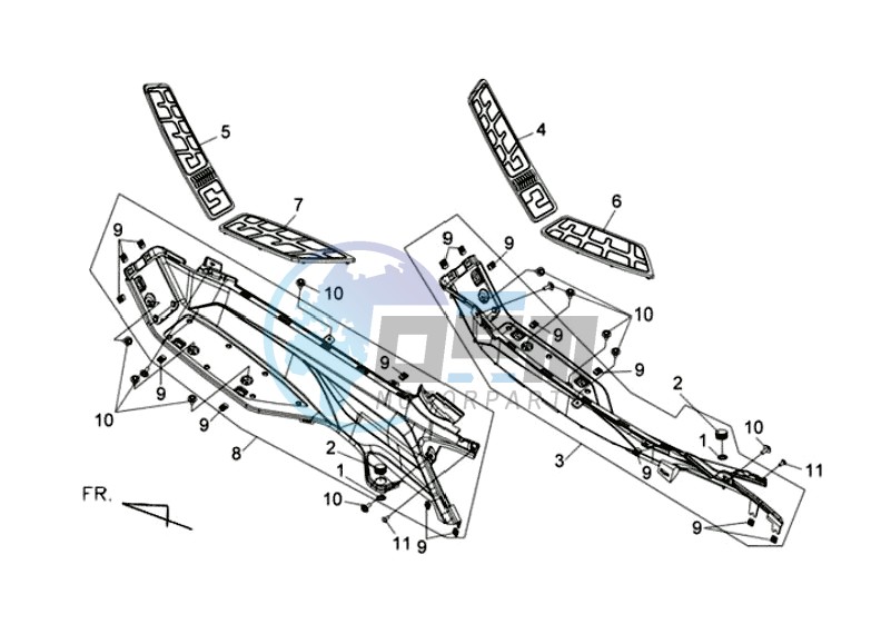 FOOTREST / FRAME COWLING