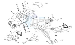 Shiver 750 drawing Rear lights