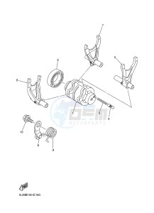 WR250F (1HCE) drawing SHIFT CAM & FORK