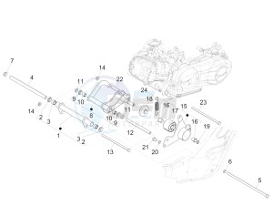 GTS 300 SUPER HPE 4T 4V IE ABS E4 (NAFTA) drawing Swinging arm