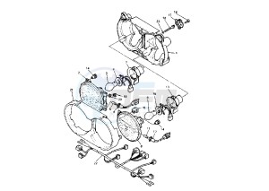 XTZ TENERE 660 drawing HEADLIGHT ITALY