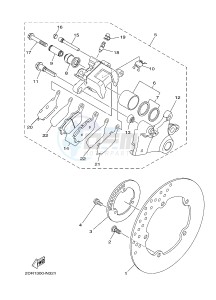 MTN850 MTN-850D MT-09 SP (B6C1) drawing REAR BRAKE CALIPER