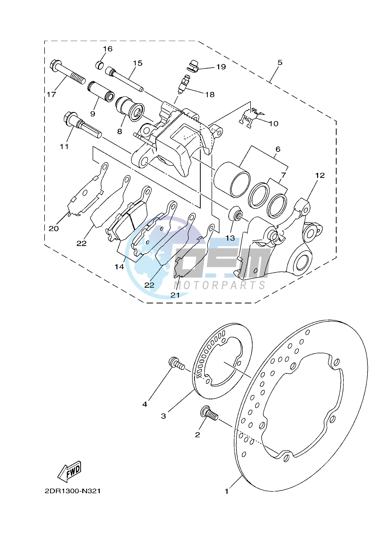 REAR BRAKE CALIPER