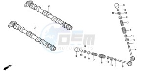 CBR600F3 drawing CAMSHAFT/VALVE