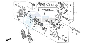 VFR800 drawing L. FRONT BRAKE CALIPER