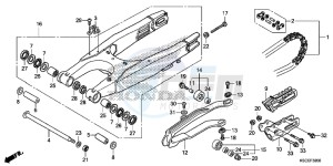 CRF250XD CRF250R Europe Direct - (ED) drawing SWINGARM