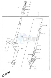 AY50 (V-W-X-Y) katana drawing FRONT FORK