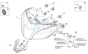 RSV 4 1000 APRC Factory Std SE drawing Headlight