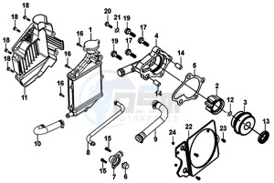 JET 14 125/XB1 (XC12WW-EU) (E4) (L7-M0) drawing COOLING SYSTEM - WATER PUMP