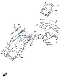 GSX-250RA drawing REAR FENDER