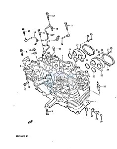 GSX550E (E1) drawing CYLINDER HEAD