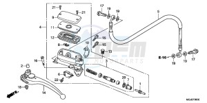 CBF1000FAC drawing CLUTCH MASTER CYLINDER