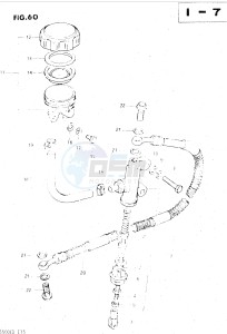 GS500E (Z-D) drawing REAR MASTER CYLINDER