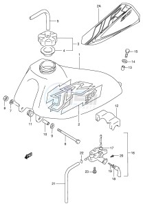 JR50 (P3-P28) drawing FUEL TANK (MODEL W X)