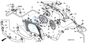 VFR1200FDC VFR1200F Dual Clutch E drawing RADIATOR