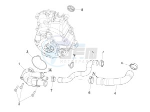 GT 250 ie 60 deg USA drawing Cooler pump