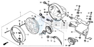 CB250 TWO FIFTY drawing HEADLIGHT (2)