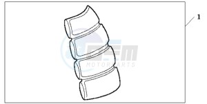 CBR125RWA UK - (E / BLA) drawing TANK PAD 2