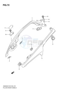 AN650 (E3-E28) Burgman drawing PILLION RIDER HANDLE (AN650K6 K7 K8 K9 L0)