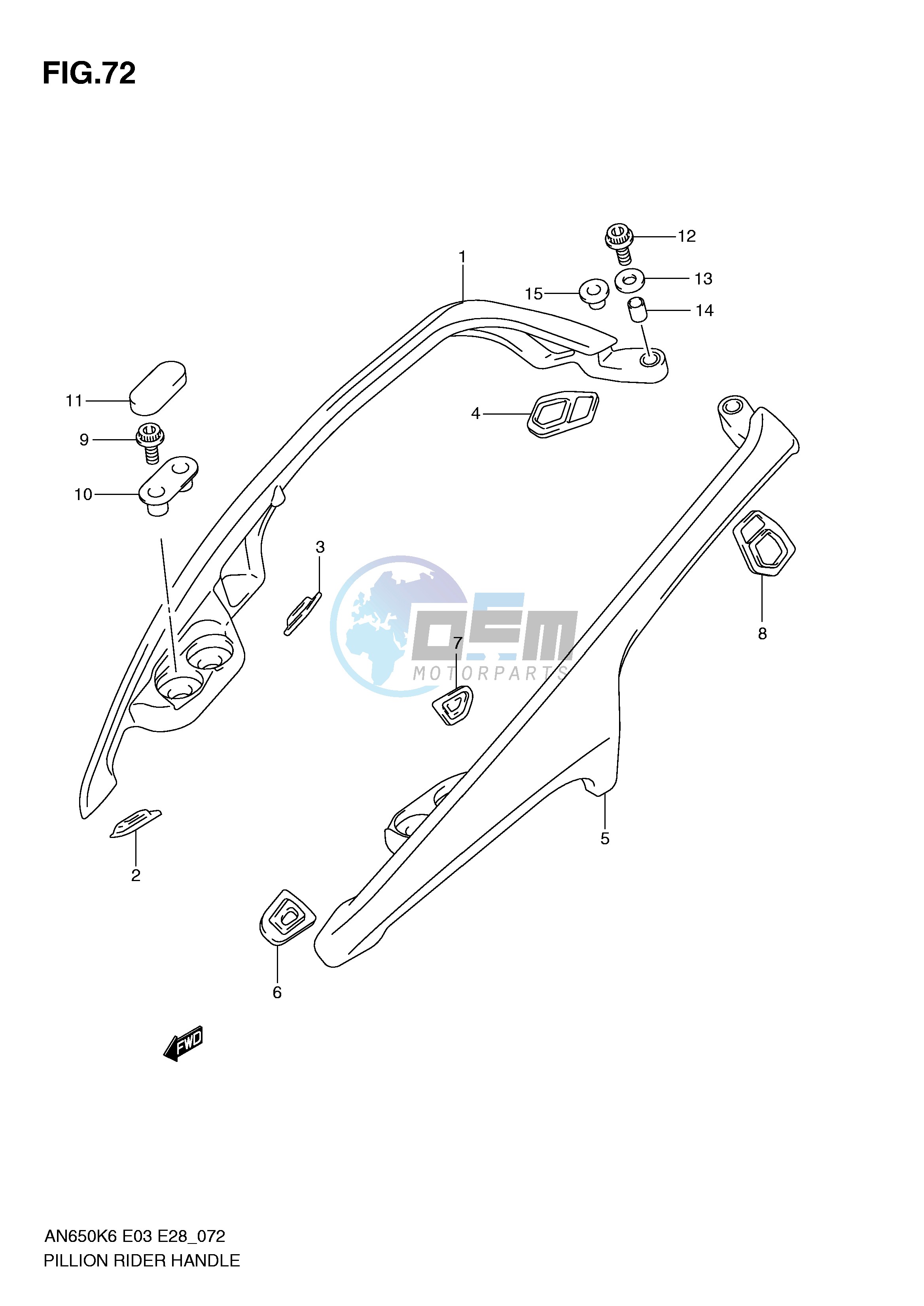 PILLION RIDER HANDLE (AN650K6 K7 K8 K9 L0)