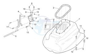 Leonardo 250-300 (eng. Minarelli) drawing Fuel Tank