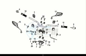 JET X 125I ABS (XH12WX-EU) (E5) (M1) drawing CABLE - SWITCH - HANDLE LEVER