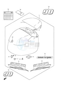 DF 90A drawing Engine Cover