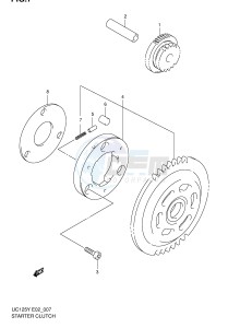 UC125 (E2) drawing STARTER CLUTCH