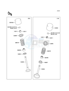 KX250F KX250-N2 EU drawing Valve(s)