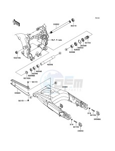 ZZR1400_ABS ZX1400FDFA FR GB XX (EU ME A(FRICA) drawing Swingarm