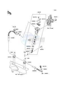 KX250F KX250W9F EU drawing Rear Master Cylinder