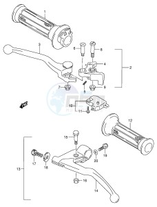 GSX600F (E2) Katana drawing HANDLE LEVER