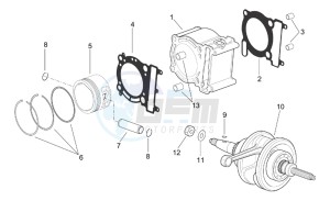 Leonardo 250 (eng. Yamaha) drawing Drive shaft - Cylinder - Piston