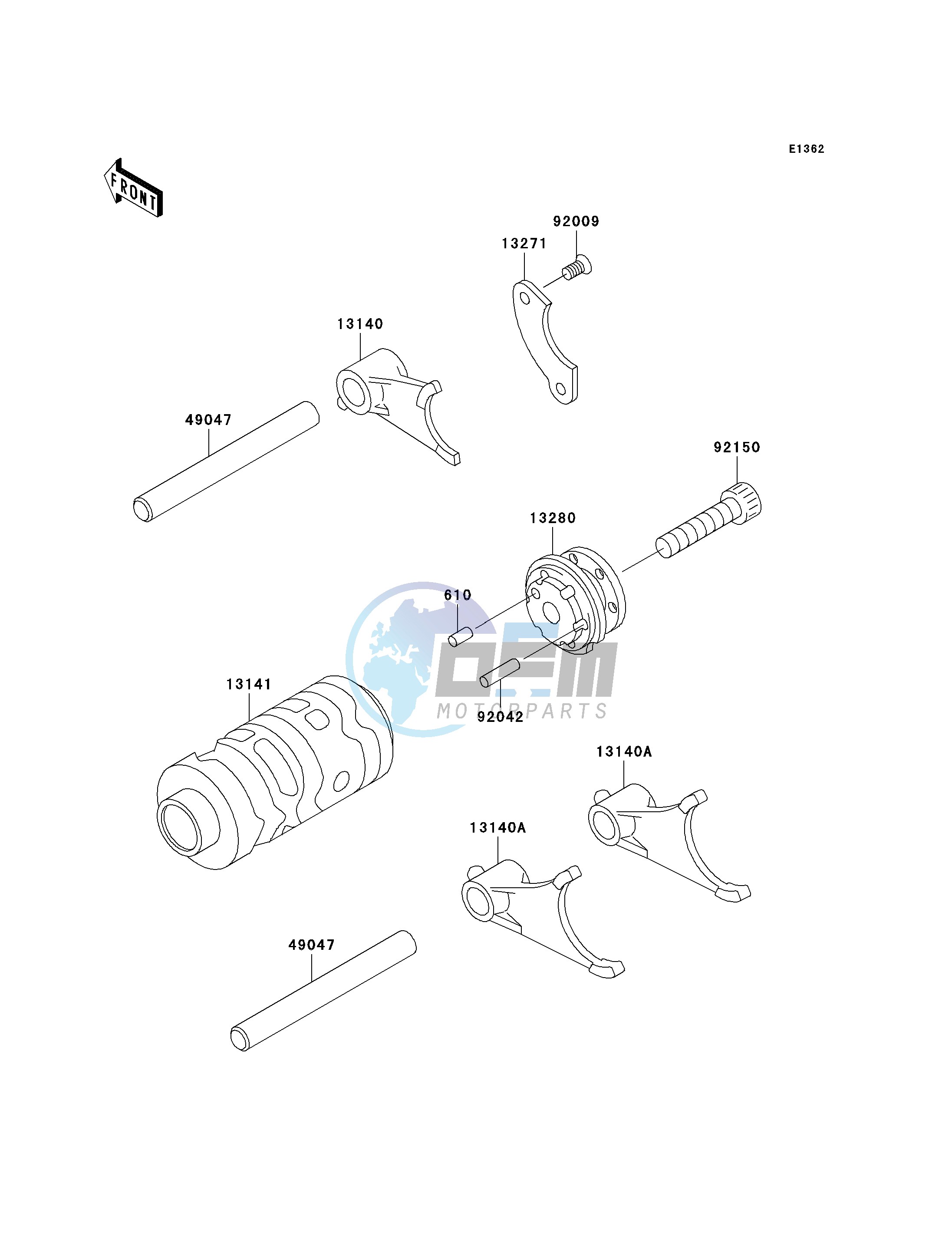 GEAR CHANGE DRUM_SHIFT FORK-- S- -