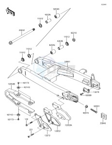 KX85-II KX85DGF EU drawing Swingarm