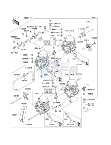 ZX 600 J [ZZR600] (J6F-J8F) J7F drawing CARBURETOR